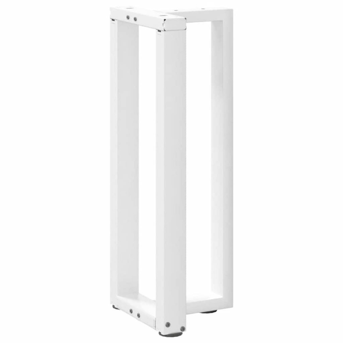 VIDAXL Pieds de table console forme de T 2 pcs blanc 25x28x(72-73) cm