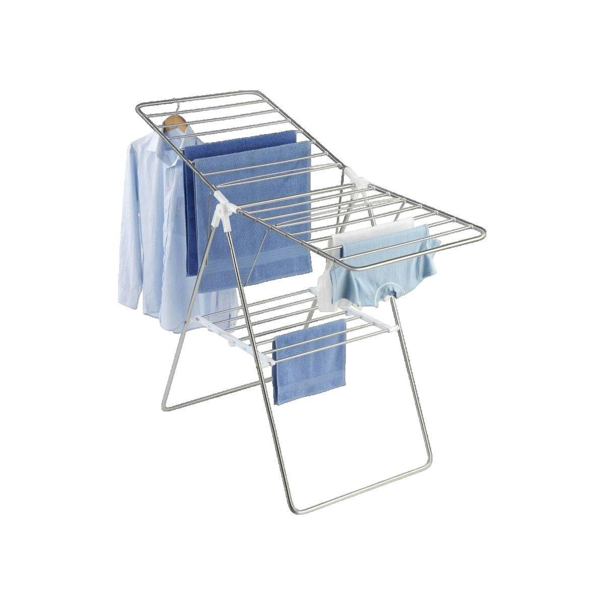 Voir la diapositive 3 : Wenko Séchoir à linge Wenko Flex blanc ajustable