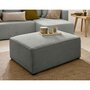 Voir la diapositive 2 : BEST MOBILIER Topaze - pouf - en tissu velours relief