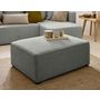 Voir la diapositive 2 : BEST MOBILIER Topaze - pouf - en tissu velours relief