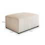 Voir la diapositive 5 : BEST MOBILIER Topaze - pouf - en velours côtelé