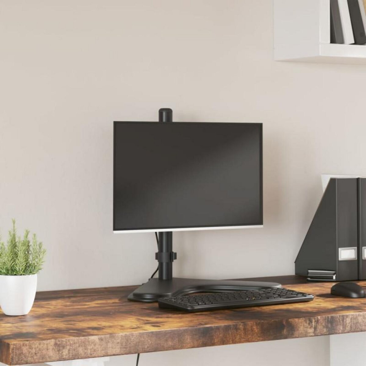 VIDAXL Support de moniteur noir acier VESA 75 100 mm
