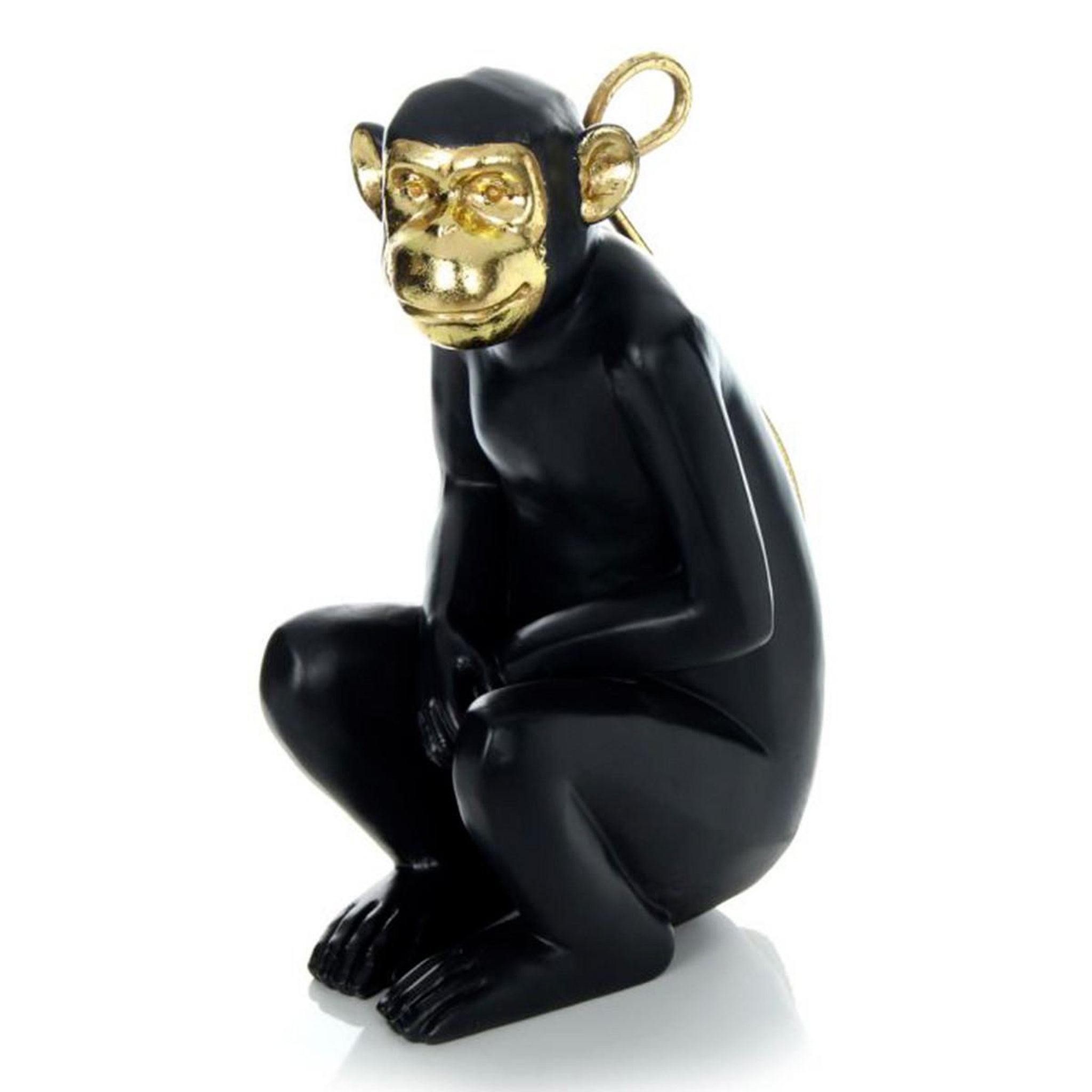 Voir la diapositive 1 : Paris Prix Statuette déco  monkey  31cm noir