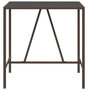 Voir la diapositive 3 : VIDAXL Table de bar et dessus en verre marron 110x70x110 cm poly rotin