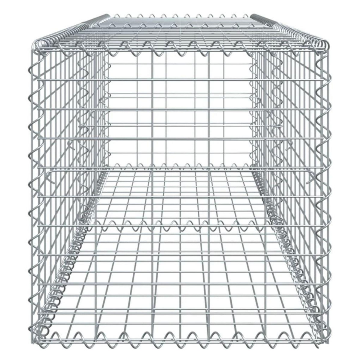 VIDAXL Panier gabion avec couvercle 200x50x50 cm fer galvanise