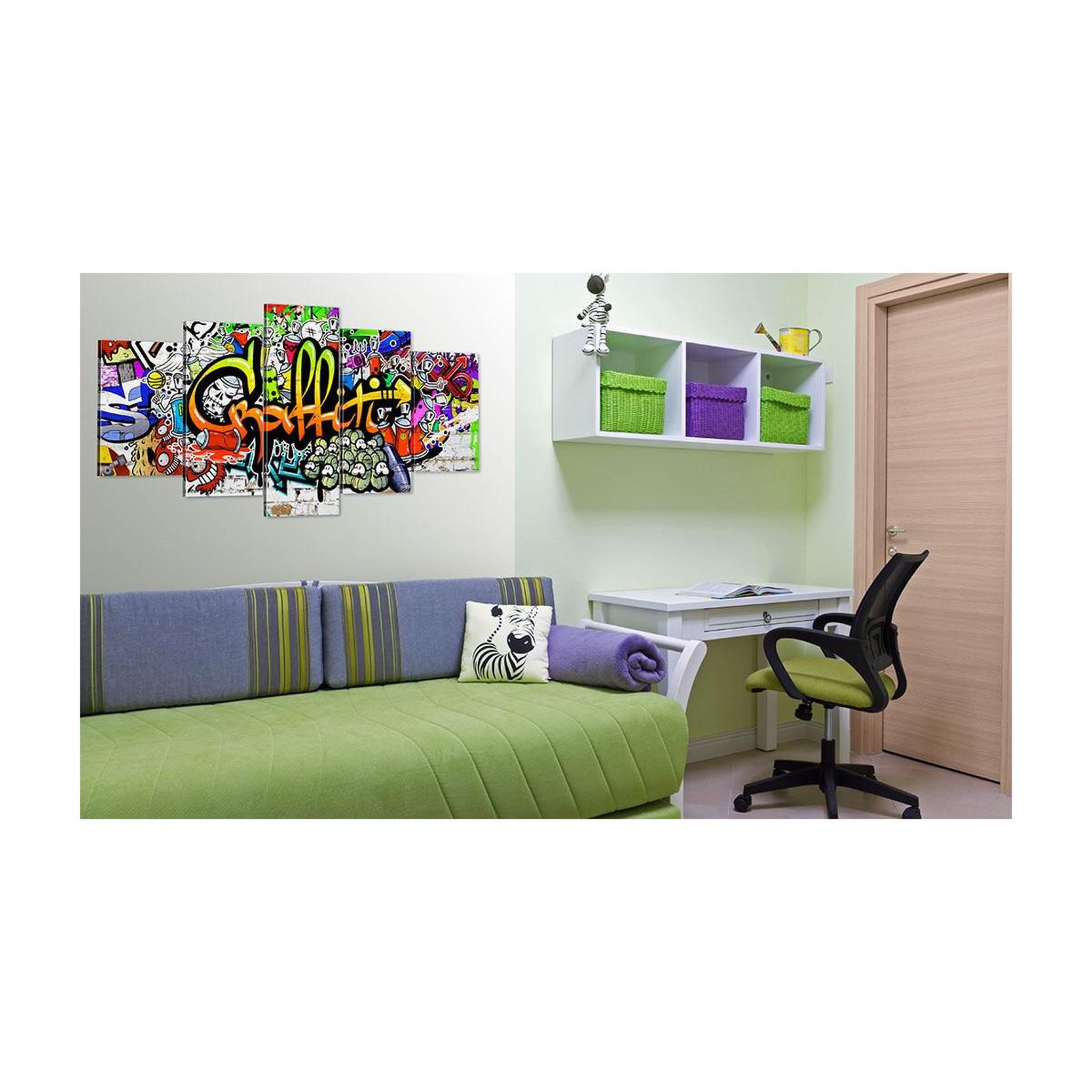 Voir la diapositive 2 : Paris Prix Tableau Imprimé  Artistic Graffiti
