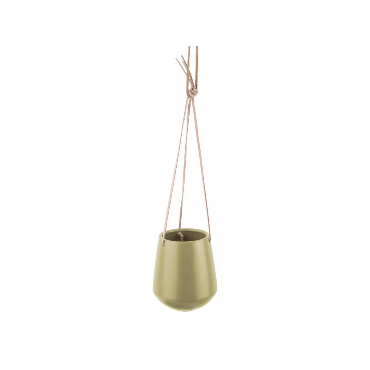 PRESENT TIME Cache-pot design suspendu médium Skittlie - H. 66 cm – Vert olive
