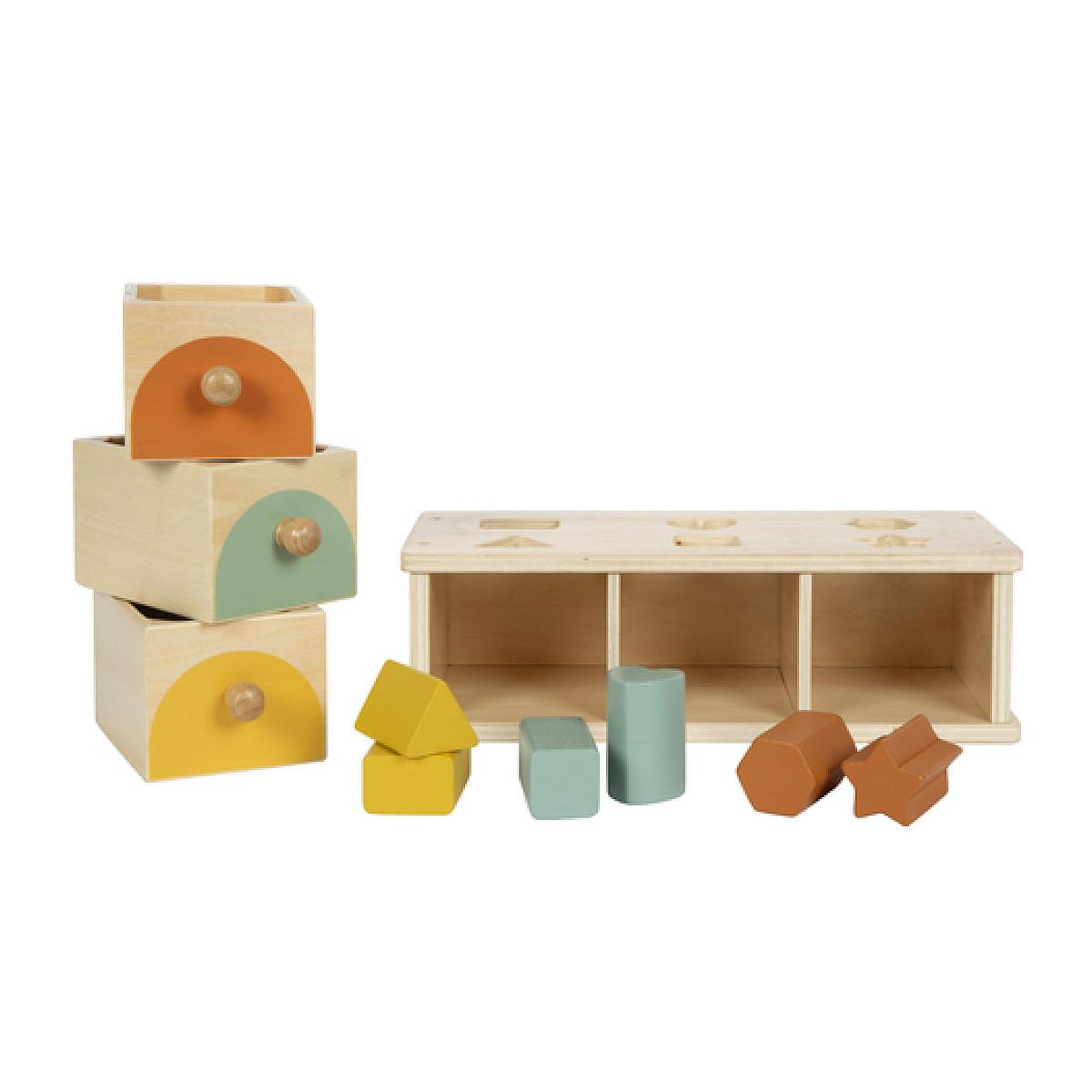 Voir la diapositive 4 : SMALLFOOT Jeu de tri Montessori - Boite d encastrement