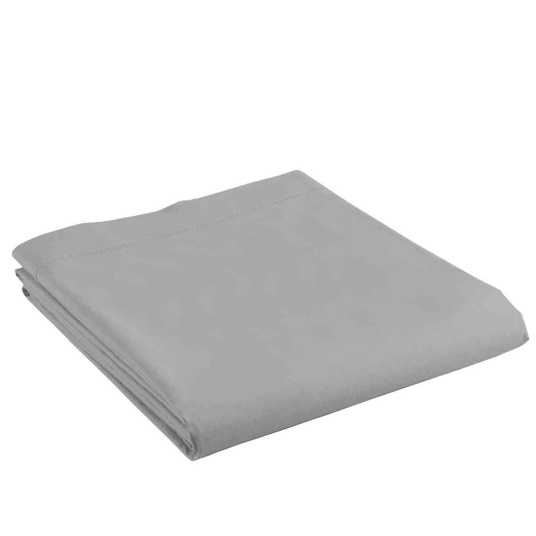 Voir la diapositive 2 : Douceur d'Intérieur Drap plat en coton  biolina  180x290cm gris