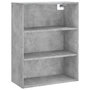 Voir la diapositive 5 : VIDAXL Buffet haut Gris beton 69,5x34x180 cm Bois d'ingenierie