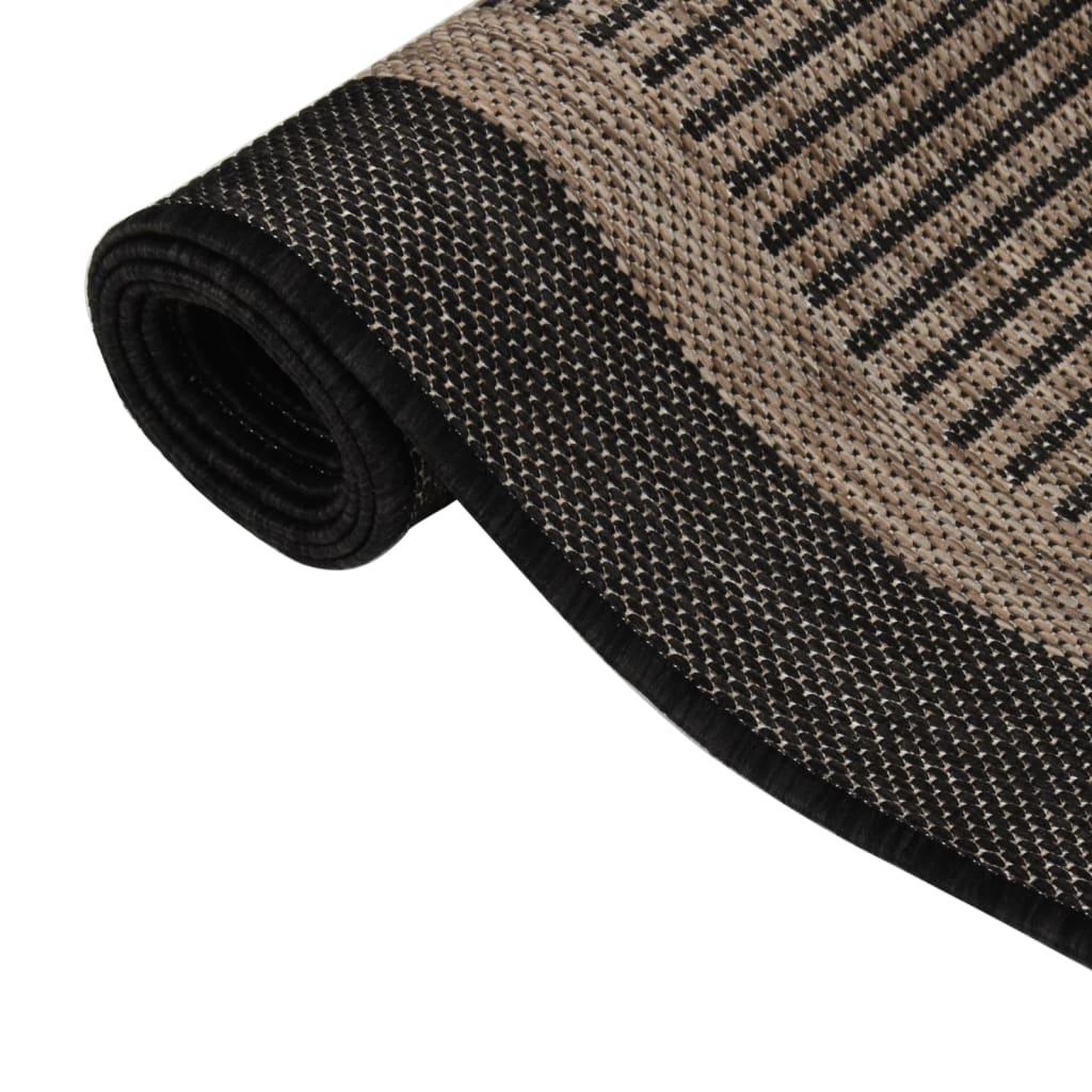 Voir la diapositive 3 : VIDAXL Tapis a tissage plat d'exterieur 120x170 cm Marron fonce