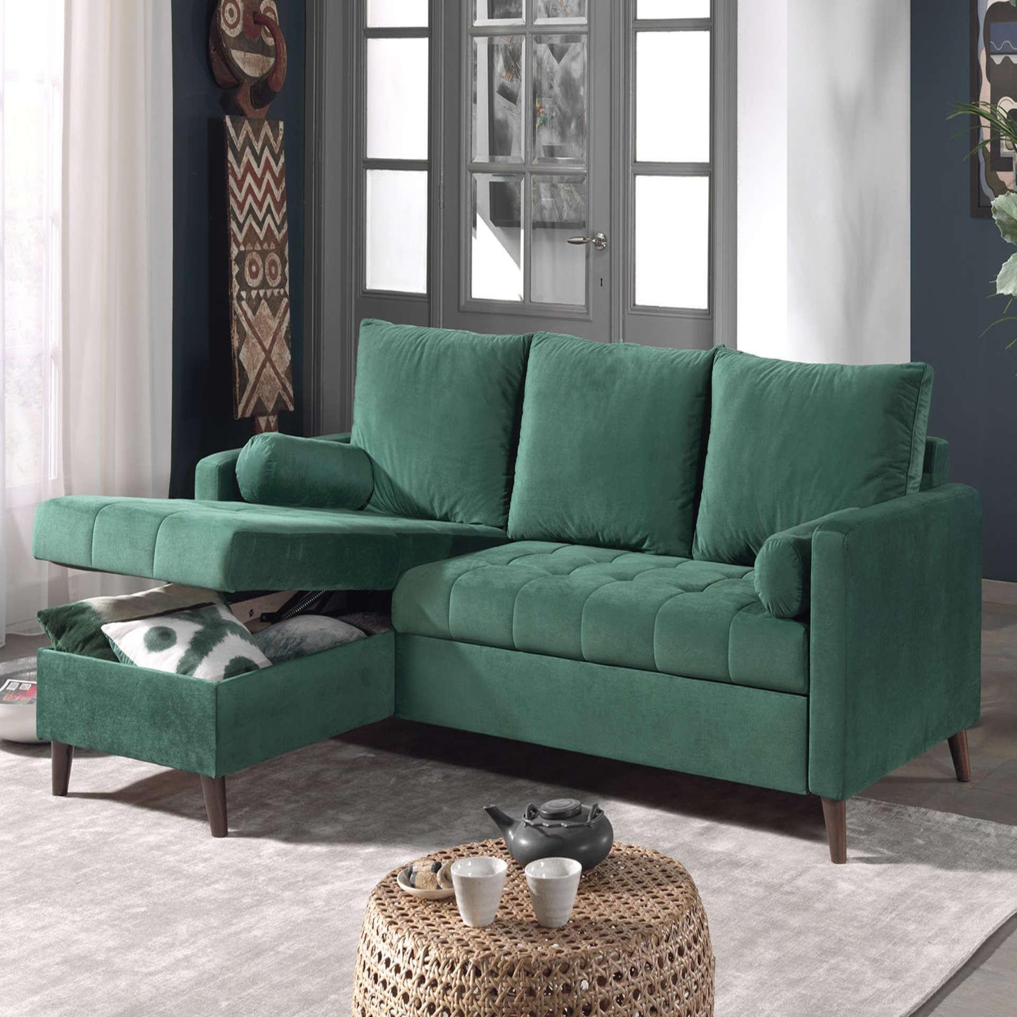 Voir la diapositive 5 : BEST MOBILIER Caronal - table à manger - blanche et pieds noirs - 4 à 8 personnes