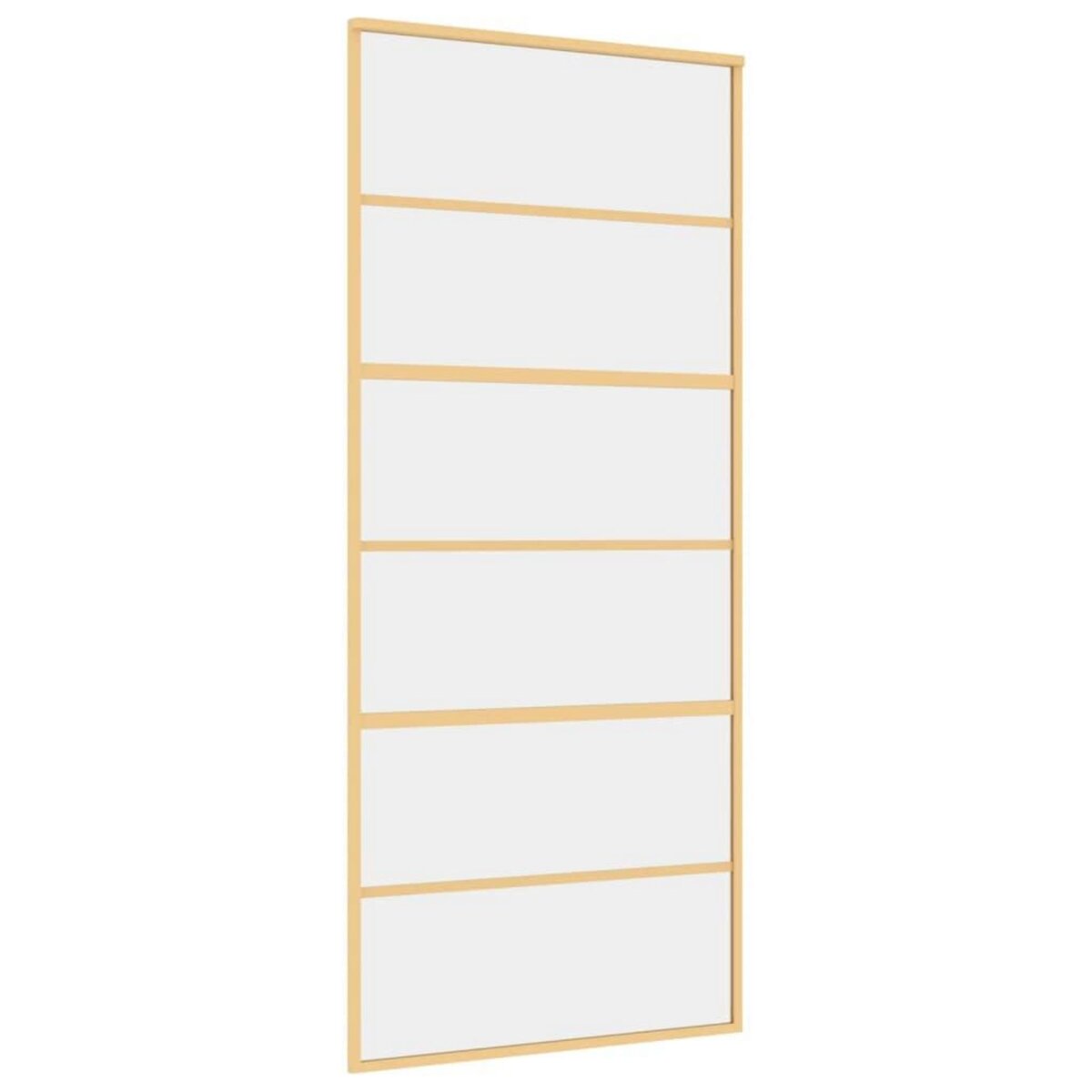 VIDAXL Porte coulissante dore 90x205 cm verre ESG clair et aluminium