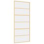 Voir la diapositive 2 : VIDAXL Porte coulissante dore 90x205 cm verre ESG clair et aluminium