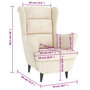 Voir la diapositive 6 : VIDAXL Fauteuil blanc creme velours