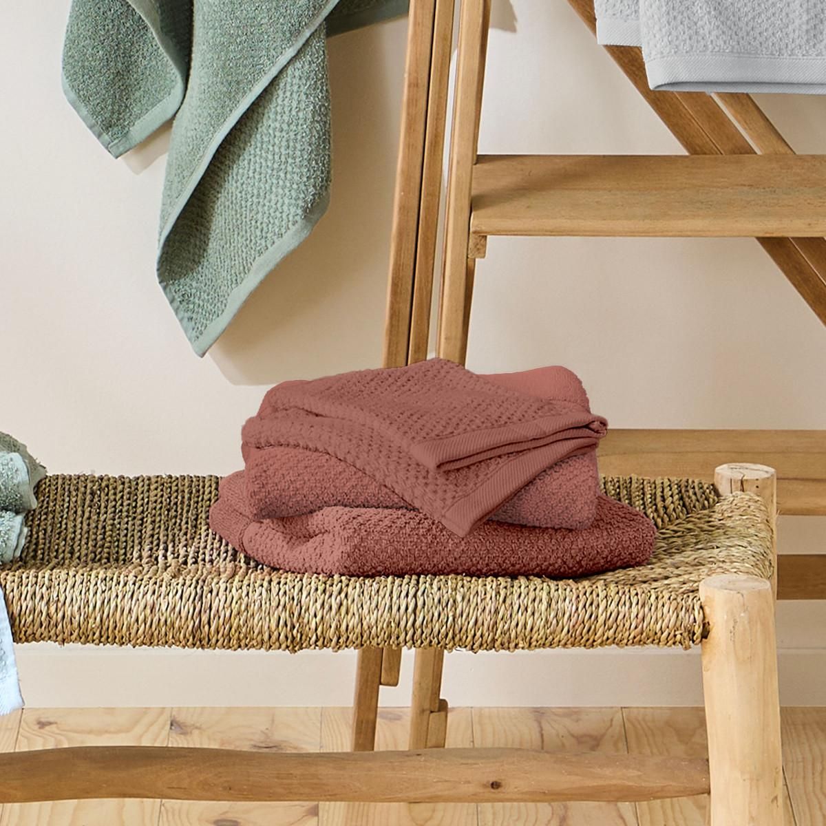 GUY LEVASSEUR Lot 2 serviettes de bain et 2 gants de toilette