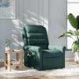 Voir la diapositive 1 : VIDAXL Fauteuil de massage inclinable Vert fonce Tissu