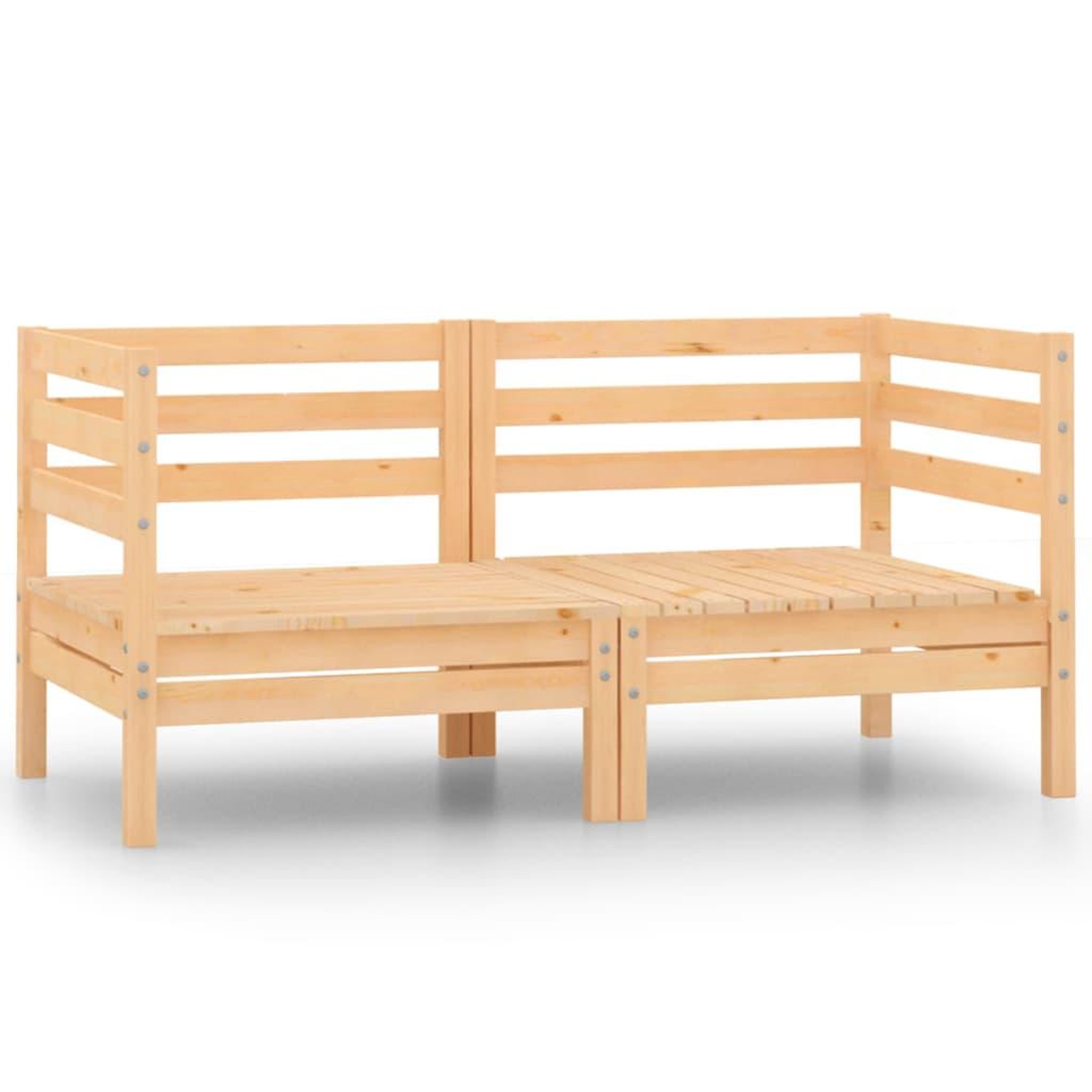 Voir la diapositive 1 : VIDAXL Canapes d'angle de jardin 2 pcs Bois de pin massif