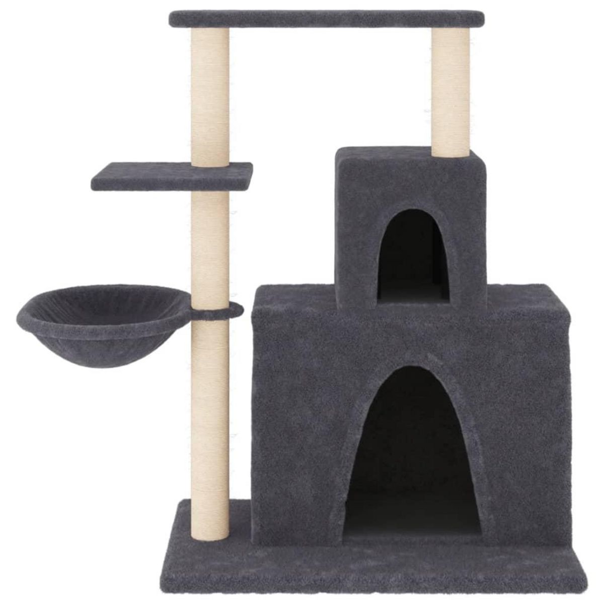 VIDAXL Arbre a chat avec griffoirs en sisal Gris fonce 83 cm