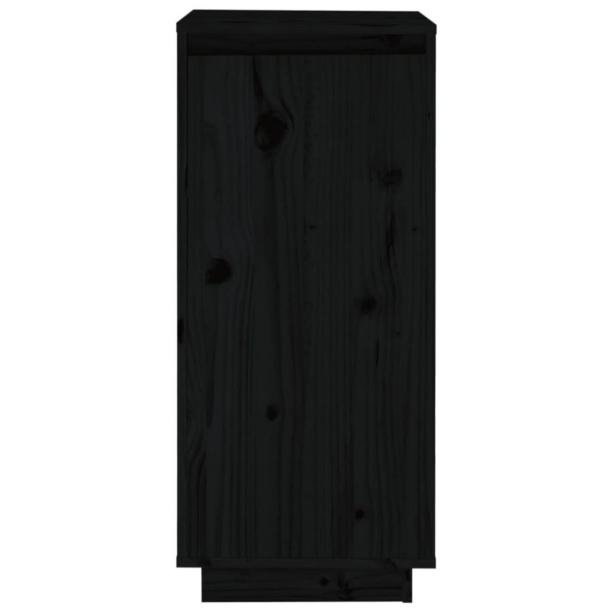VIDAXL Armoire a chaussures Noir 35x35x80 cm Bois de pin massif