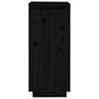 Voir la diapositive 5 : VIDAXL Armoire a chaussures Noir 35x35x80 cm Bois de pin massif