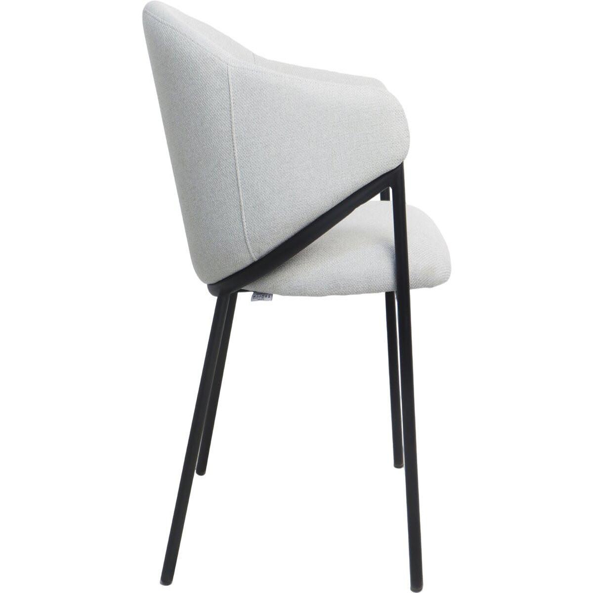 Voir la diapositive 5 : Habitat et Jardin Lot de 2 chaises de salle à manger en tissu et métal  auralis  - gris clair