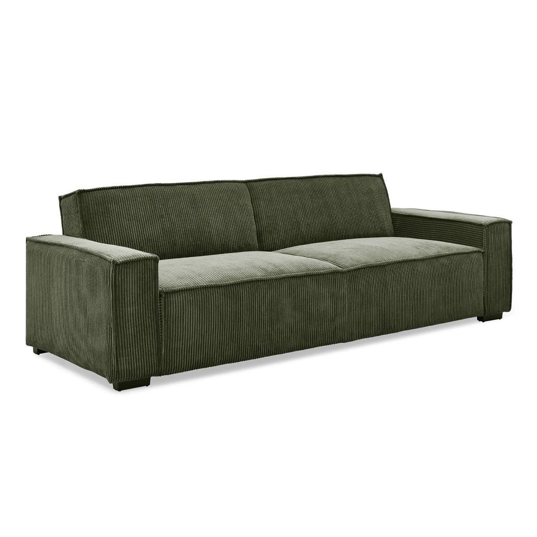 Paris Prix Canapé convertible 3 places velours  dudley  230cm vert