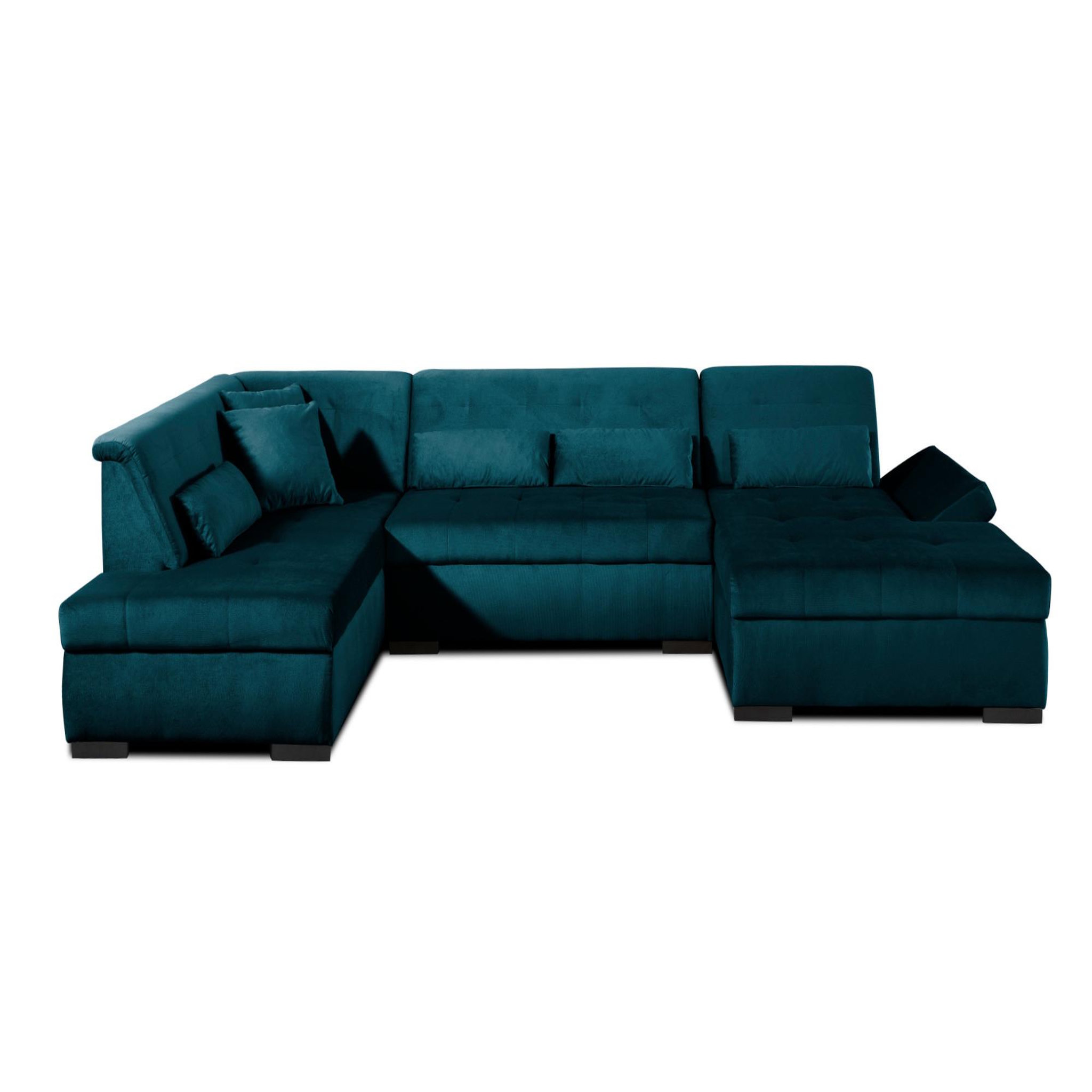 Voir la diapositive 1 : LISA DESIGN Vermont - canapé panoramique d'angle gauche - 7 places - xxl - en velours