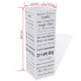 Voir la diapositive 5 : VIDAXL Blanc Carré Porte parapluie Stockage pour cannes bâtons Acier 48,5 cm