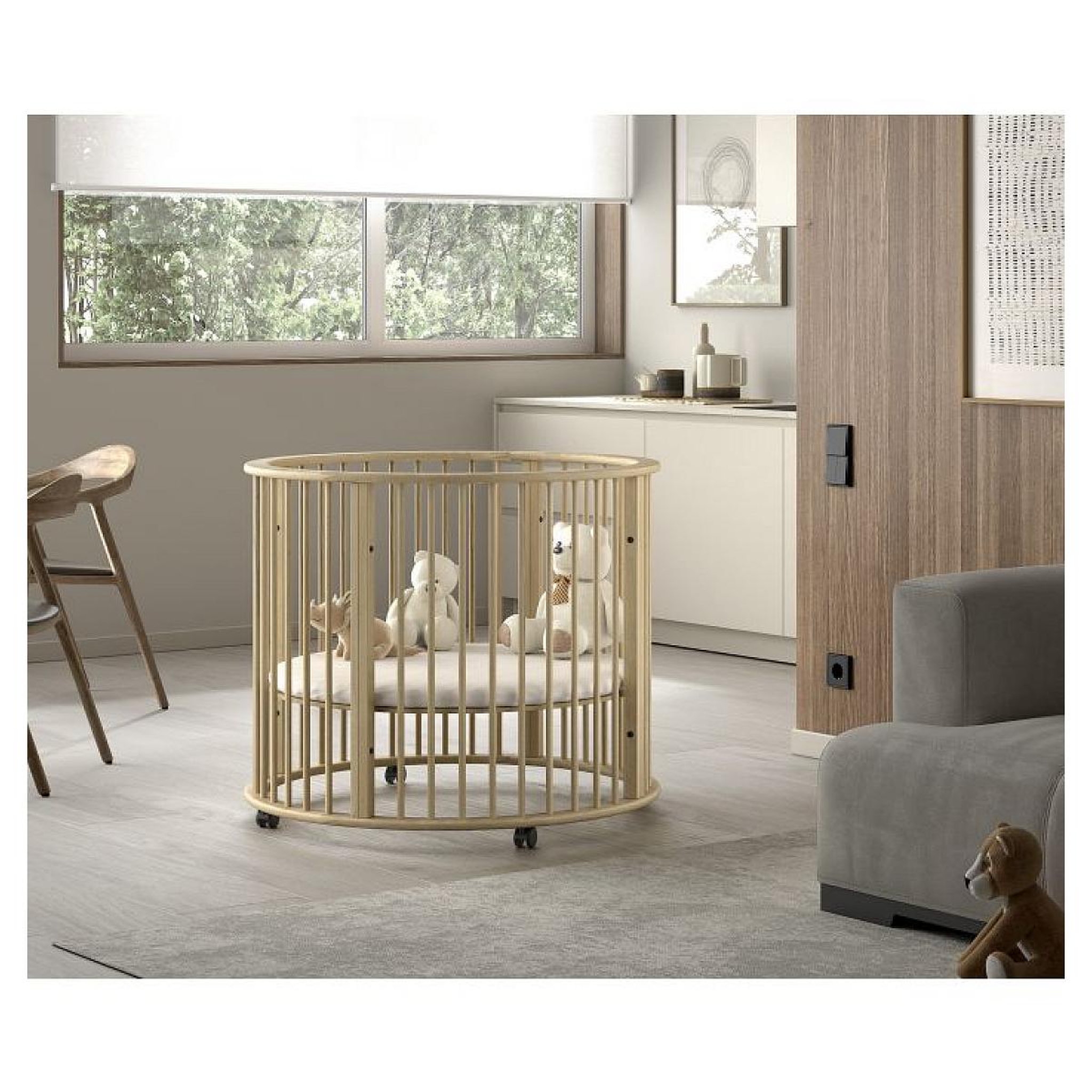 Voir la diapositive 3 : Vipack Parc bébé 90 cm bois naturel
