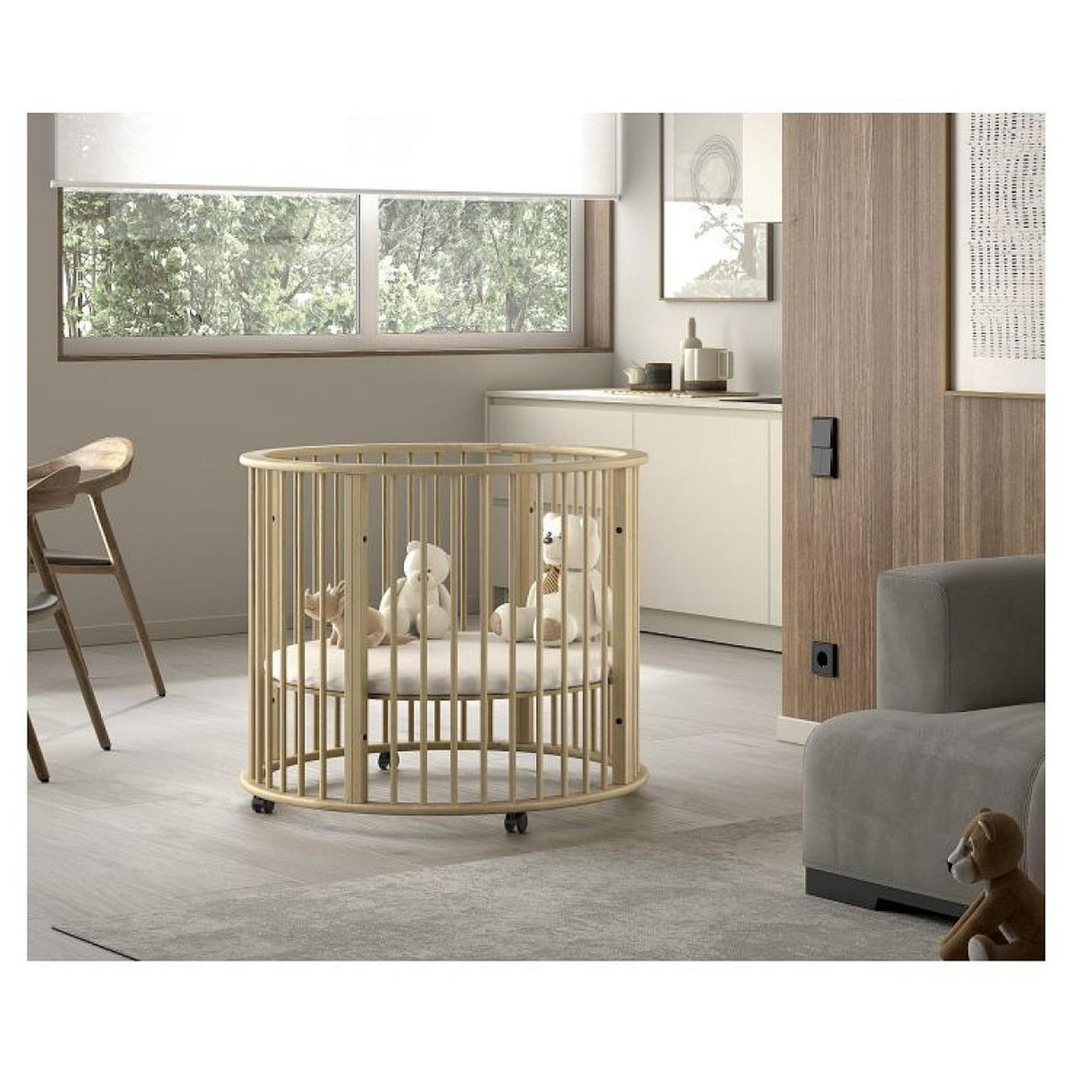 Vipack Parc bébé 90 cm bois naturel