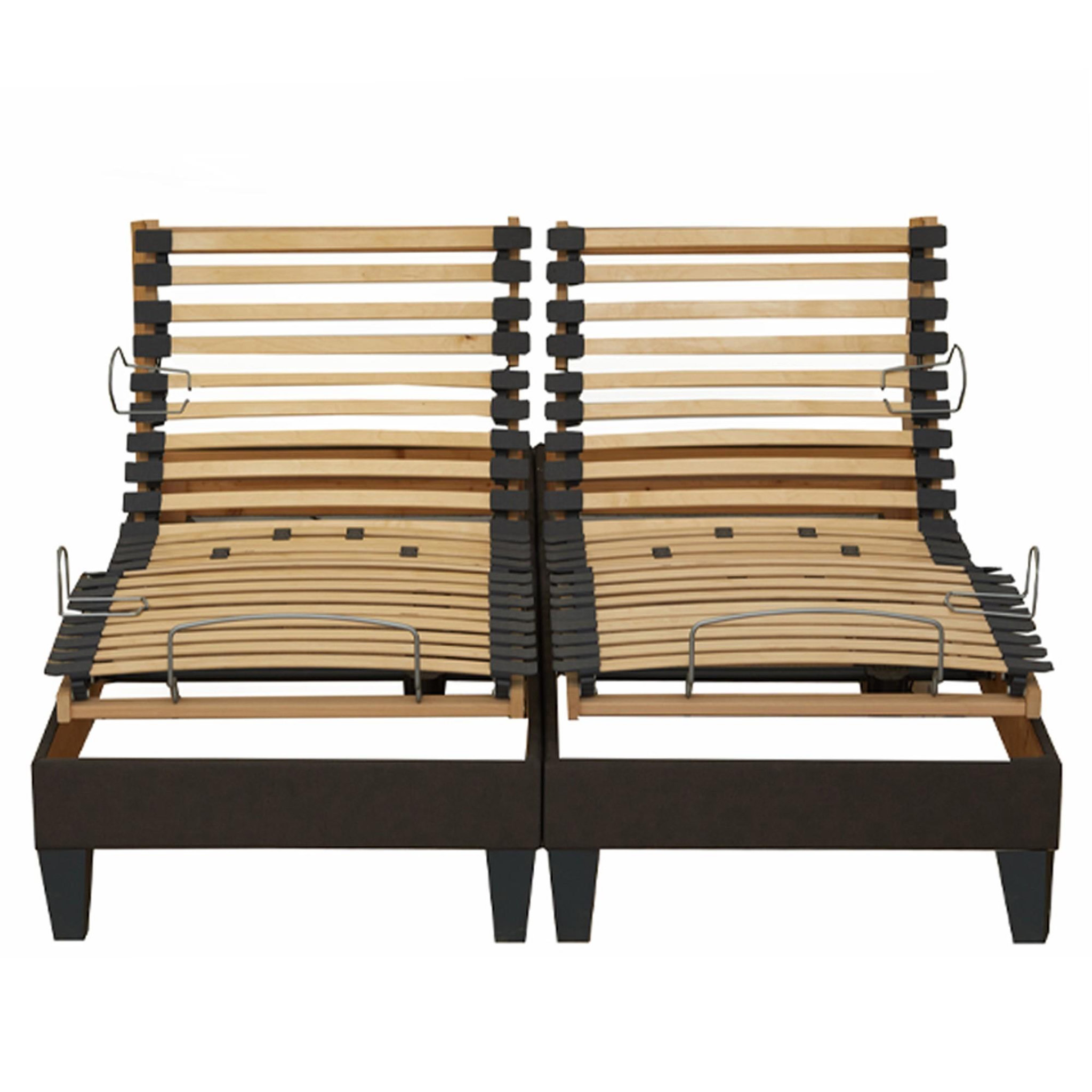 Voir la diapositive 3 : IDLITERIE Ensemble lit électrique relaxation réglage fermeté lombaire - Matelas 100% latex 5 zones 18 cm