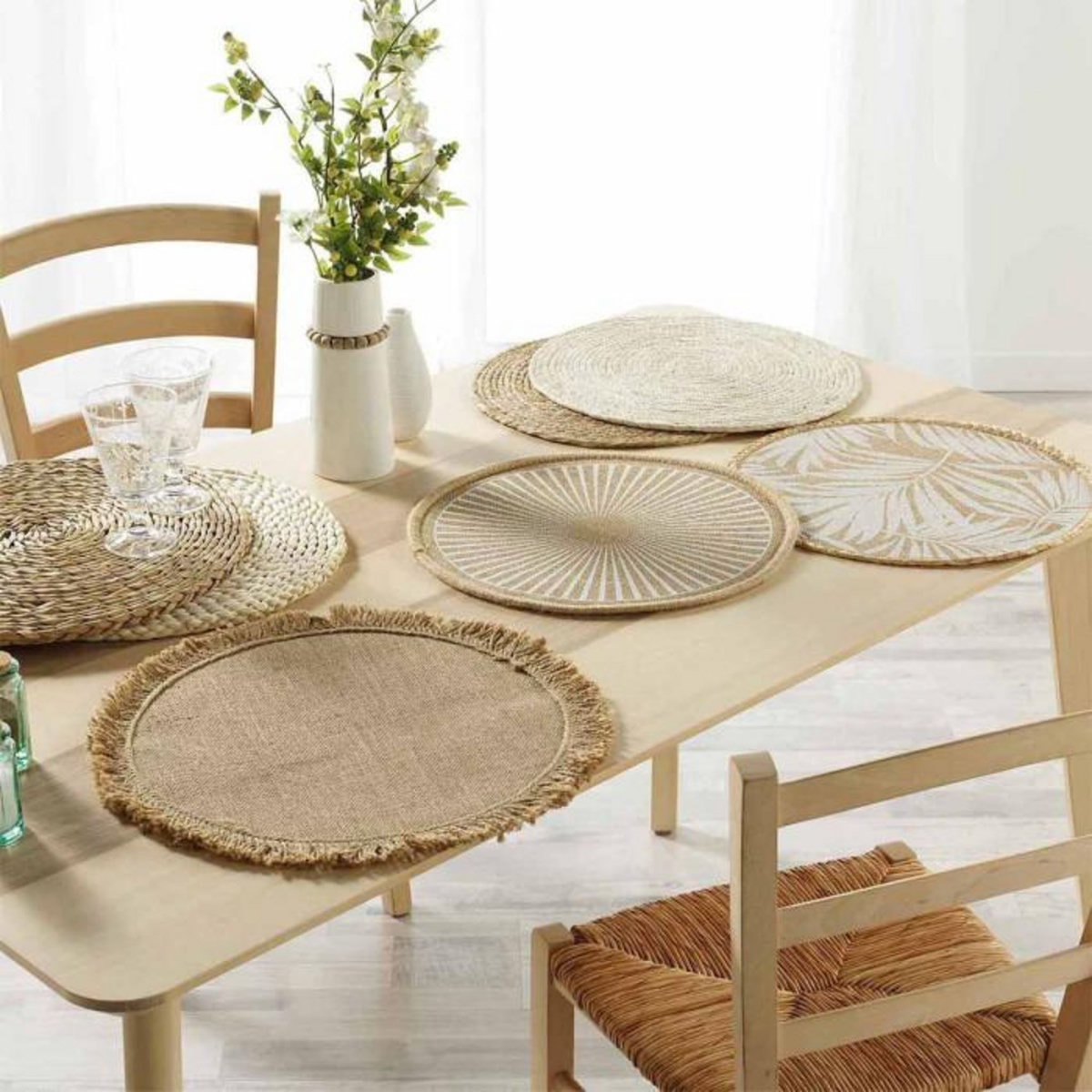 Paris Prix Set de Table en Jute  Frangyss  38cm Naturel