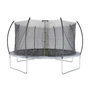 Voir la diapositive 2 : SWEEEK Trampoline rond Ø 490cm gris avec filet de protection intérieur - Jupiter Inner XXL - échelle. bâche. filet pour chaussures et kit d'ancrage 4.90m 490 cm