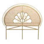 Rendez vous déco Tête de lit 140 cm en rotin naturel - Gabriella. Coloris disponibles : Marron