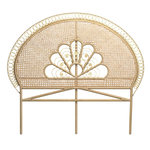 Rendez vous déco Tête de lit 140 cm en rotin naturel - Gabriella. Coloris disponibles : Marron