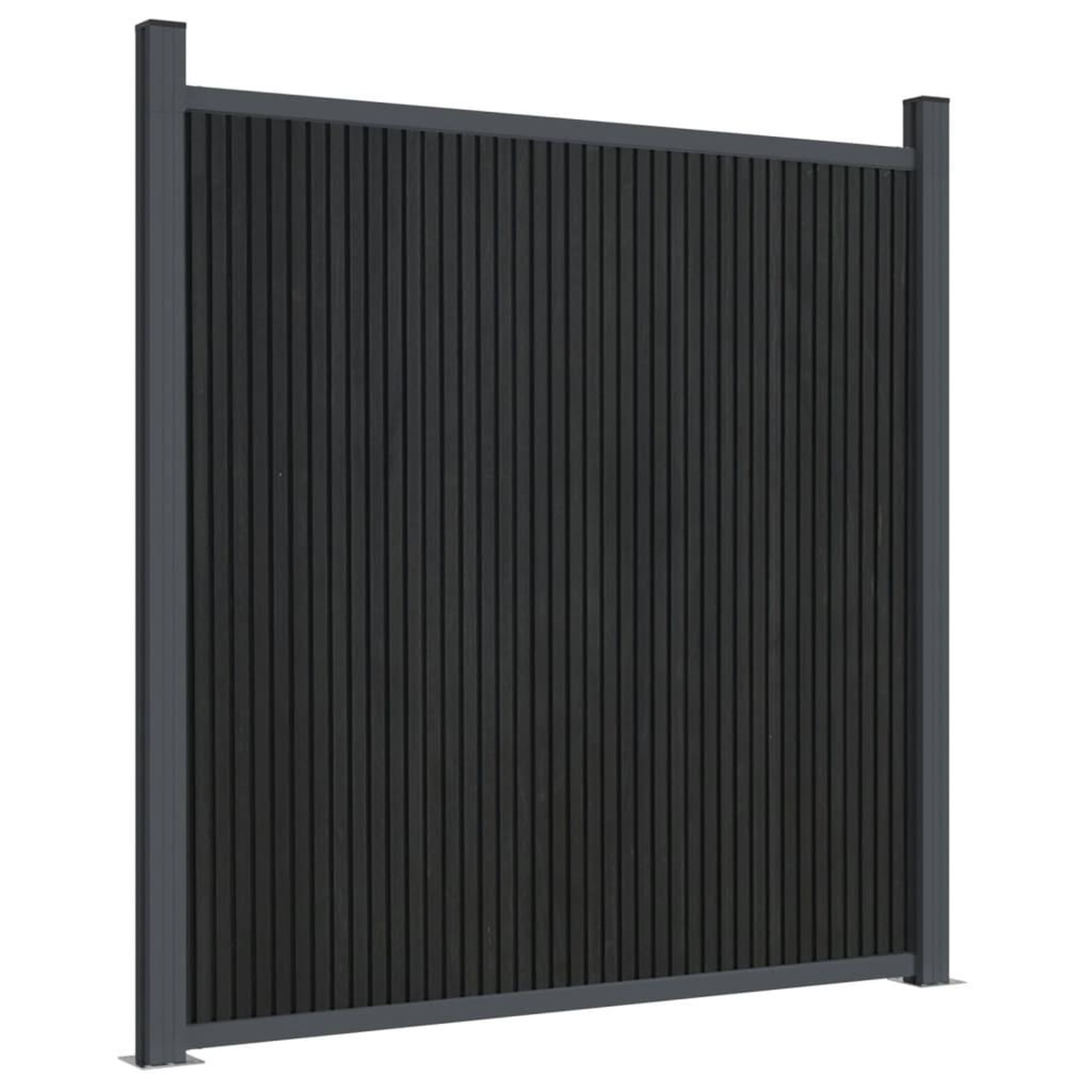 Voir la diapositive 2 : VIDAXL Panneau de cloture gris 173x186 cm WPC