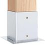Voir la diapositive 4 : VIDAXL Bases de poteau carrees 12pcs argent 101x101 mm acier galvanise