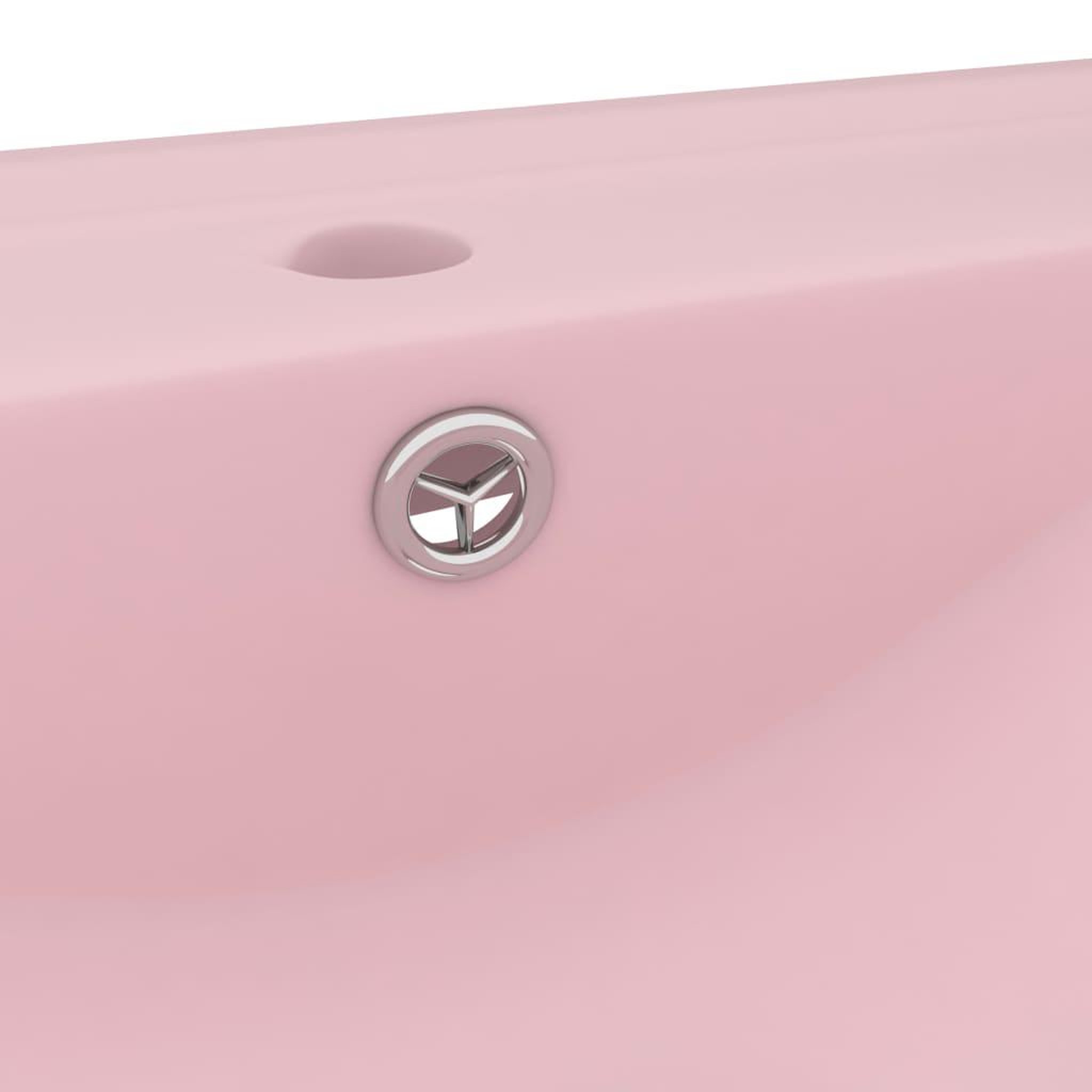 Voir la diapositive 5 : VIDAXL Lavabo avec trou de robinet Rose mat 60x46 cm Ceramique