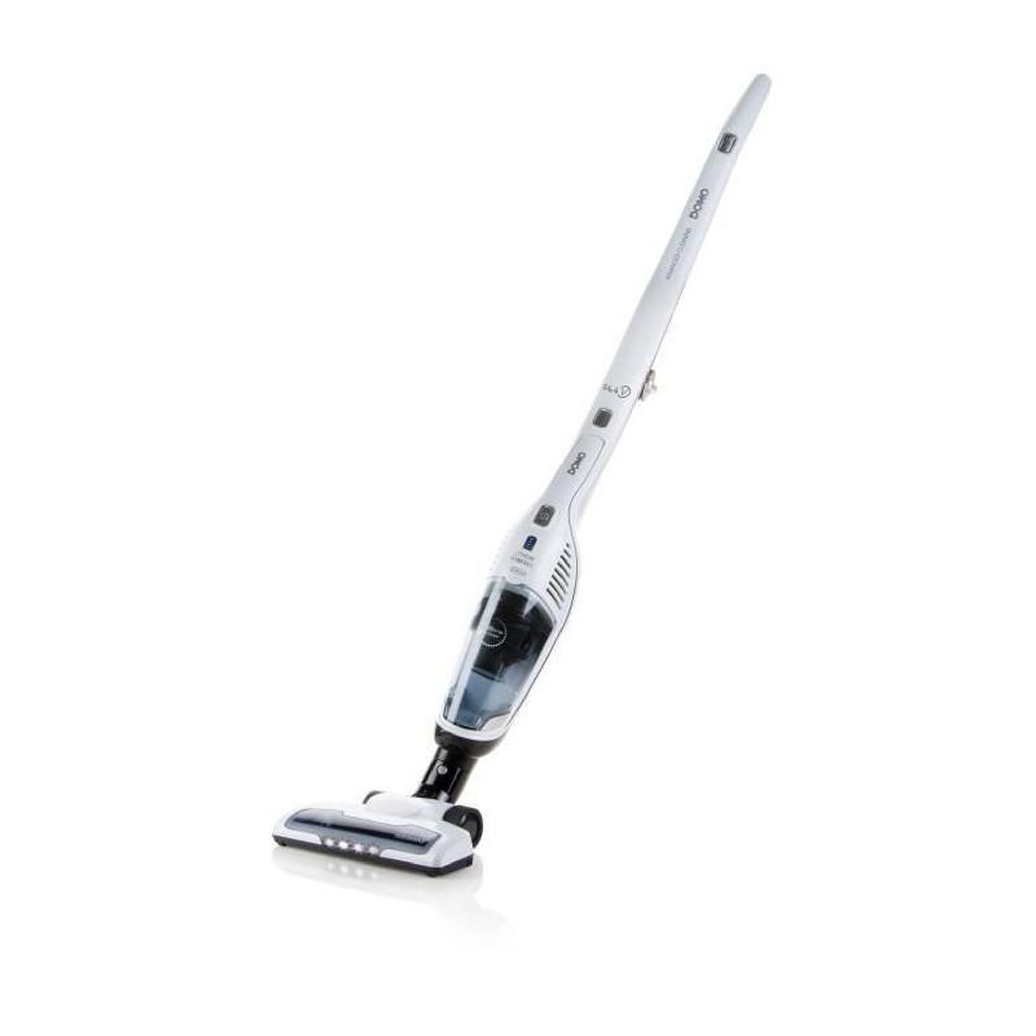 Domo DOMO Aspirateur balai DO216SV - 2 en 1 - Systeme cyclonique - Batterie Li-Ion 14,4 V - Autonomie 40 min - Blanc