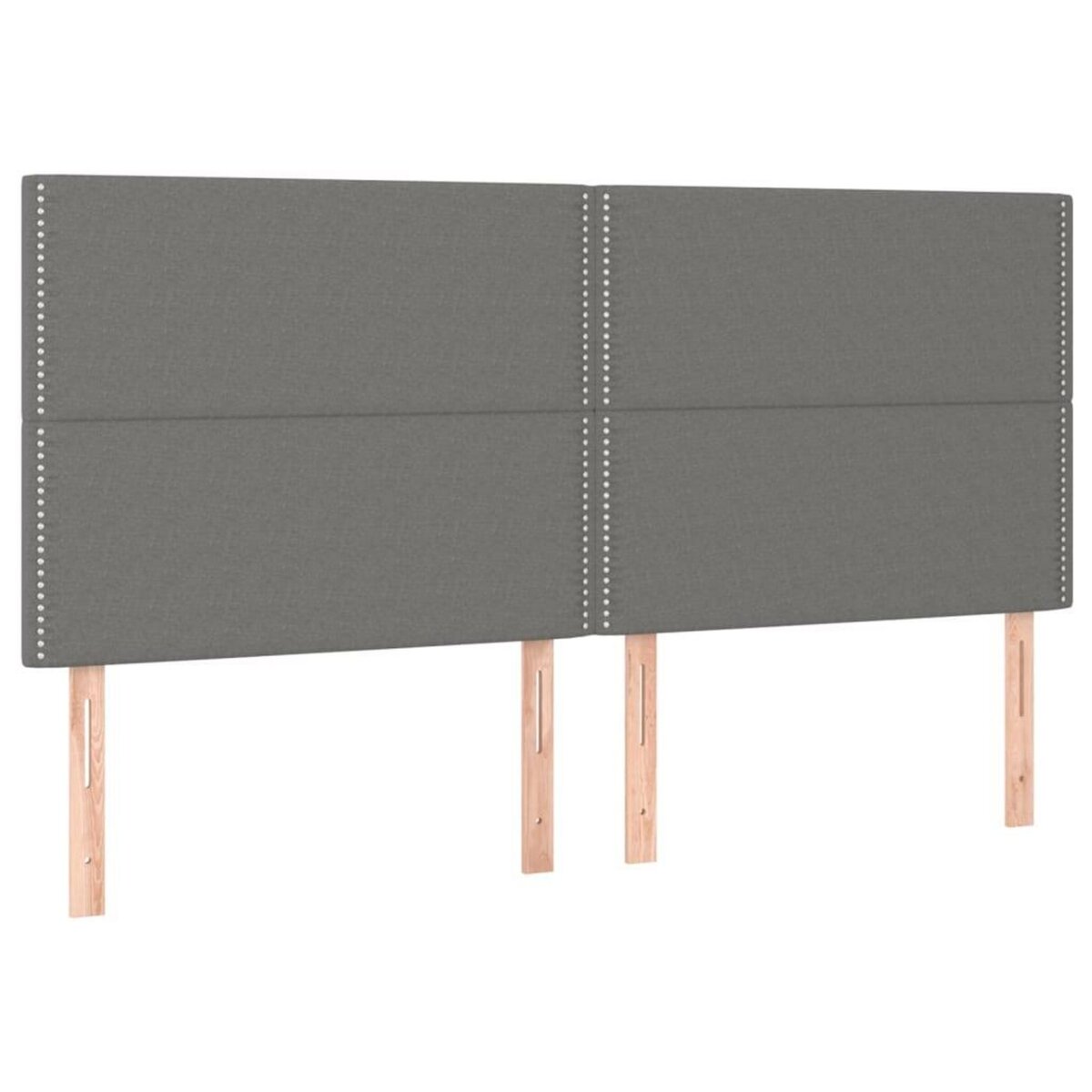 VIDAXL Tete de lit a LED Gris fonce 180x5x118/128 cm Tissu