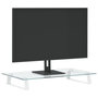 Voir la diapositive 3 : VIDAXL Support de moniteur blanc 60x35x8 cm verre trempé et métal