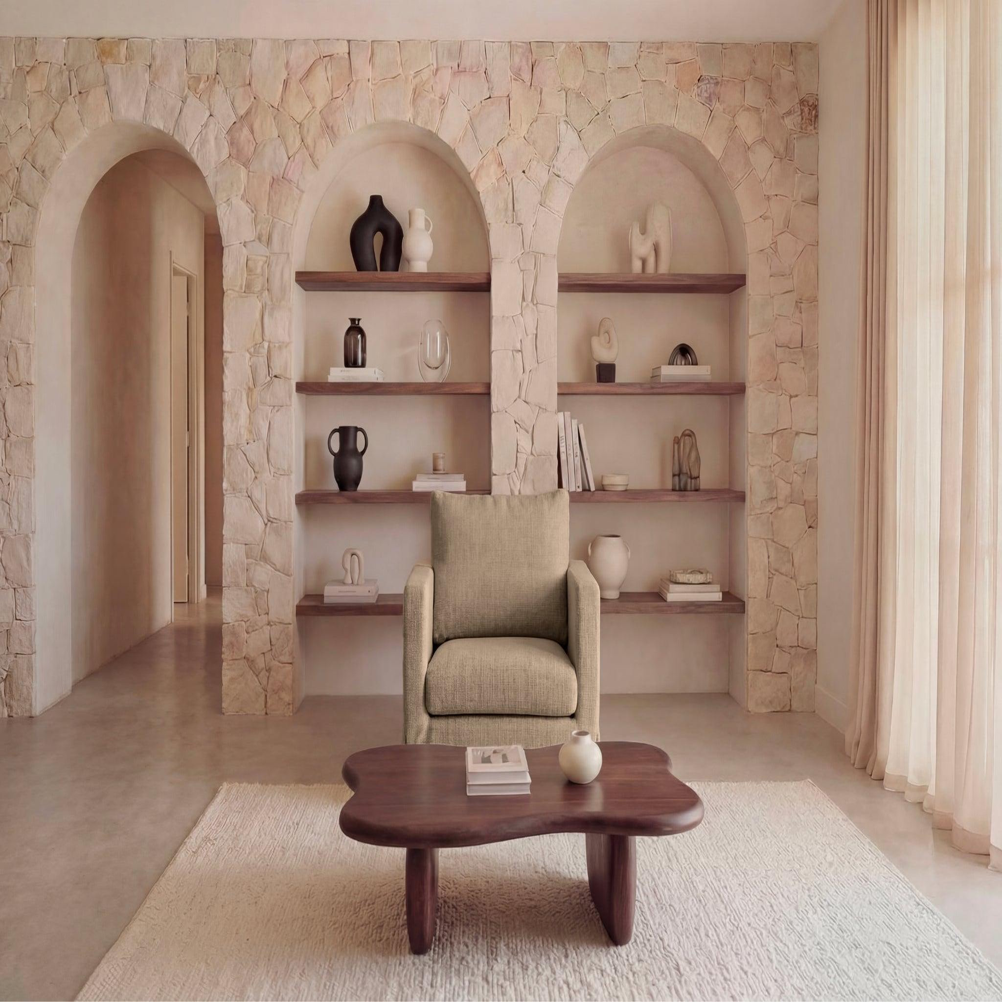 Voir la diapositive 3 : CASANOVA PARIS Leonie - fauteuil tissu chenille déhoussable