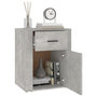 Voir la diapositive 5 : VIDAXL Table de chevet Gris beton 50x36x60 cm Bois d'ingenierie
