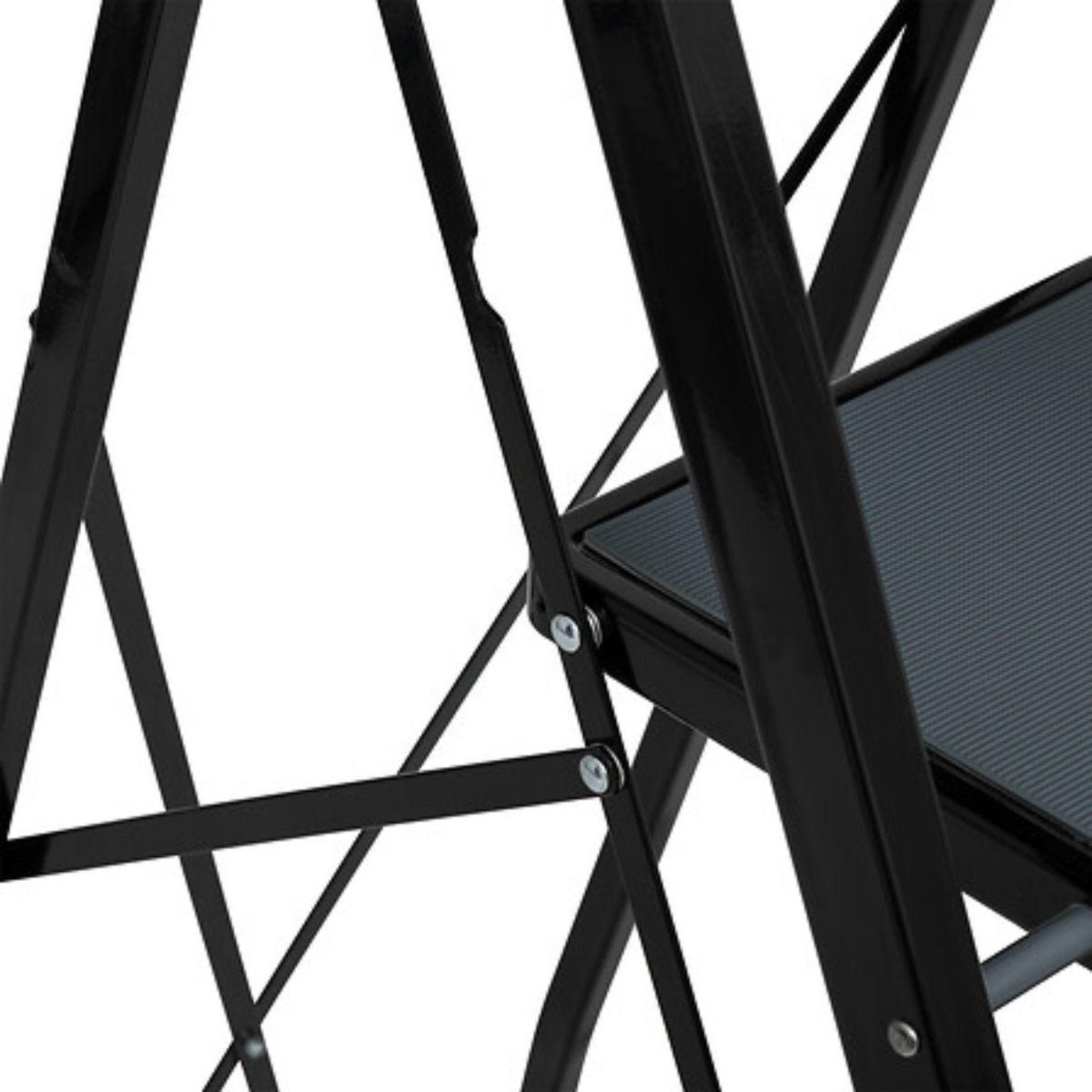 Voir la diapositive 4 : FIVE Escabeau 4 marches  pliant  124cm noir
