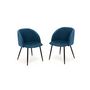 Voir la diapositive 1 : Lot de 2 chaises en velours NINON