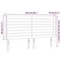 Voir la diapositive 6 : VIDAXL Tete de lit a LED Bleu 203x16x118/128 cm Tissu