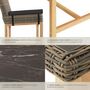 Voir la diapositive 5 : tectake Ensemble table en rotin avec 6 chaises avec cadre en aluminium marron naturel
