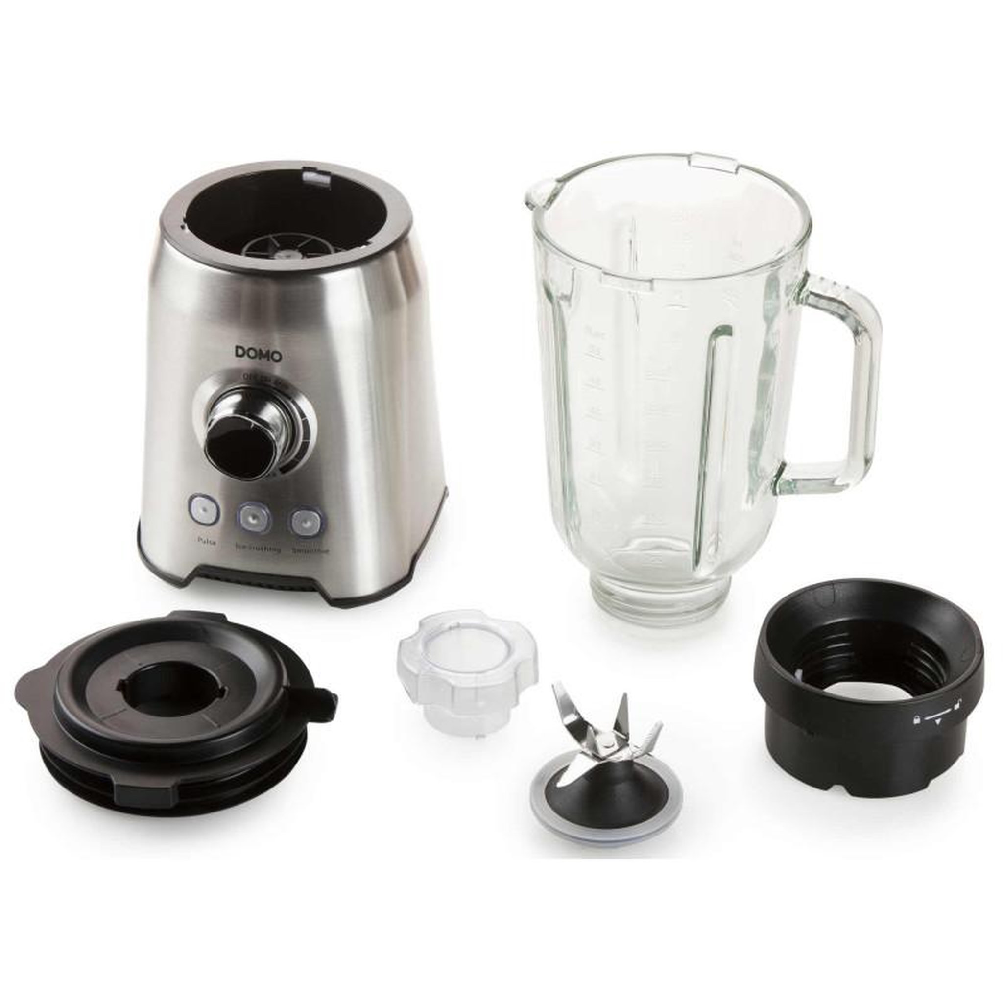 Voir la diapositive 4 : Domo Blender 1.5l 1000w inox - do710bl