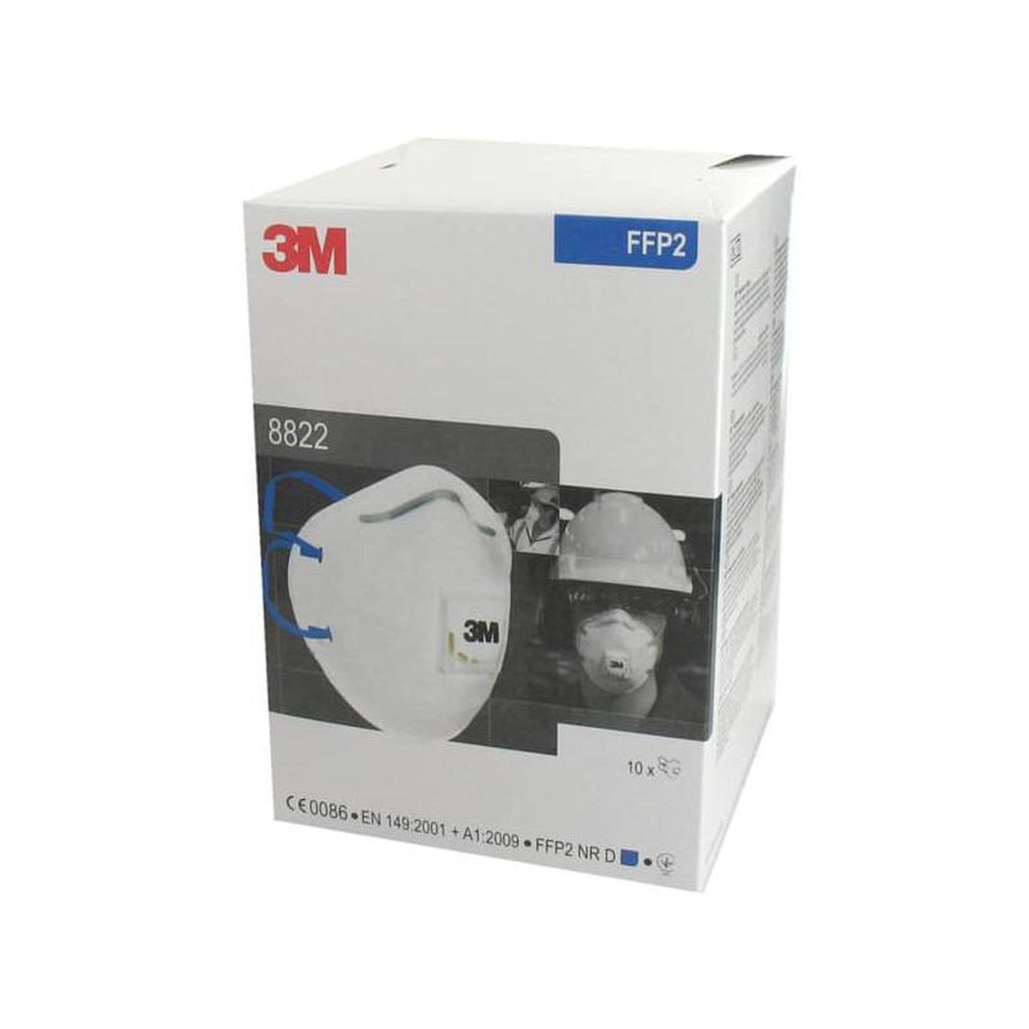Voir la diapositive 3 : 3M Masque 3m 8822 anti-poussière ffp2 avec soupape x10